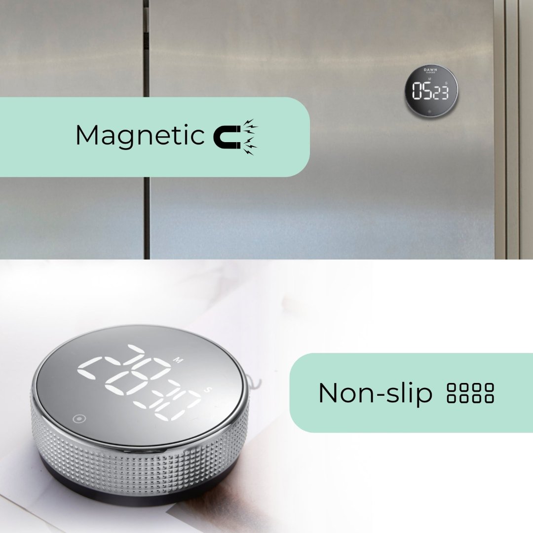 The Turn Timer by Dawn Clocks™ is the ultimate tool for efficient time management. Perfect for the classroom, kitchen, the gym and more! With it's easy-twist LED design, versatility and reliability, the Turn Timer is a must-have for anyone looking to keep their tasks on track. Batteries included.