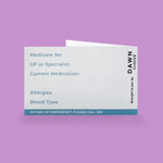The Care Card by Dawn Clocks was specifically designed by our Founder from her lived experience of her Mother battling Younger Onset Alzheimer's Disease. It aims to educate the person who may encounter your loved one to come from a place of understanding. Simply fill out the details you wish to communicate and place inside a wallet or purse. The Care Card empowers the user and comforts the people who love them the most.