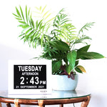 The Dawn Clock™ is the original LED calendar day clock that has specially designed on-screen alerts to enable independence in completing daily tasks. The on screen reminder alerts help to alleviate the stress of reminding as well as the frustration of being reminded. With a high contrast and low glare screen, The Dawn Clock™ is easy to read and understand. Plug in and go with an automatic start and a user-friendly interface making setup a dream. ADHD ASD Autism Disability Dementia Alzheimer's NDIS DVA 