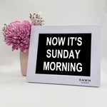 Original Dawn Clock shown on a table "Now its Sunday Morning" on the screen. The Dawn Clock™ is the original LED calendar day clock that has specially designed on-screen alerts to enable independence in completing daily tasks. The on screen reminder alerts help to alleviate the stress of reminding as well as the frustration of being reminded. With a high contrast and low glare screen, The Dawn Clock™ is easy to read & understand. Automatic start and a user-friendly interface. ADHD Autism Disability Dementia