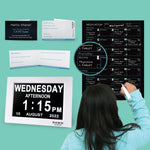 Dawn Clocks Home Care Bundle is for people living with a disability and Dementia/Alzheimer's Disease. Featuring the best selling Dawn Clock, Care Medication Magnet and Care Card. This gift bundle is the perfect gift set for people living in at home or in a shared care environment.